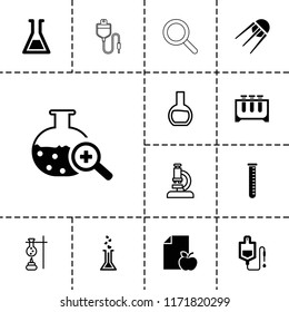 Research icon. collection of 13 research filled and outline icons such as drop counter, test tube search, test tube, microscope. editable research icons for web and mobile.