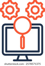 Research Icon Color Line Vector Illustration