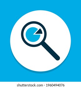 Research icon colored symbol. Premium quality isolated magnifier element in trendy style.