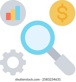 Research Icon Element For Design