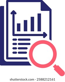 Research Icon Fill Vector Illustration