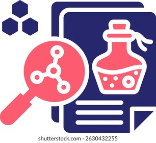 Ilustración vectorial de relleno de iconos de investigación