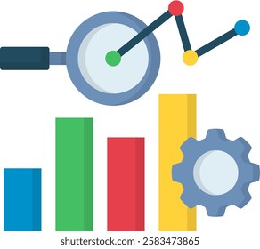 Research Icon Flat Vector Illustration