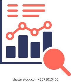 Research Icon Glyph Color Vector Illustration