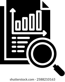 Research Icon Glyph Vector Illustration