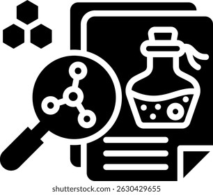 Research Icon Glyph Vector Illustration