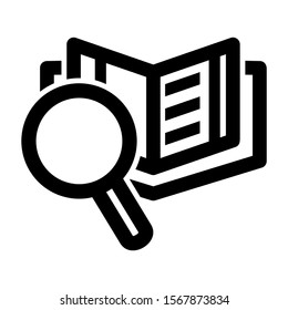 research icon isolated sign symbol vector illustration - high quality black style vector icons
