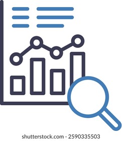 Research Icon Line Color Vector Illustration