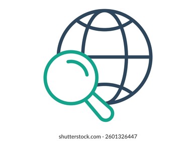 Research icon. line icon style. icon related to digital marketing. business elements vector illustration