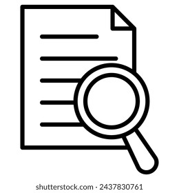 Research icon line vector illustration