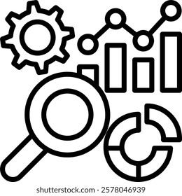 Research Icon Line Vector Illustration