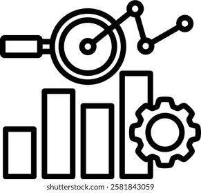 Research Icon Line Vector Illustration
