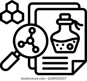 Research Icon Line Vector Illustration