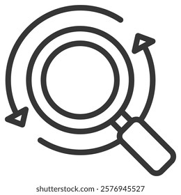 Research Icon Lineal Style Vector Illustration
