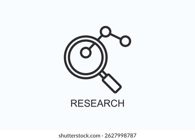 Icono De Investigación O Logotipo Ilustración vectorial Aislada