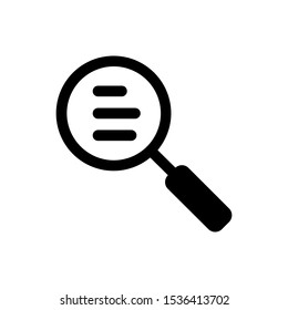 Research icon. Magnifying glass icon, key icon vector sign. Research symbol. Keyword Research icon.