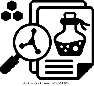 Research Icon Mixed Vector Illustration