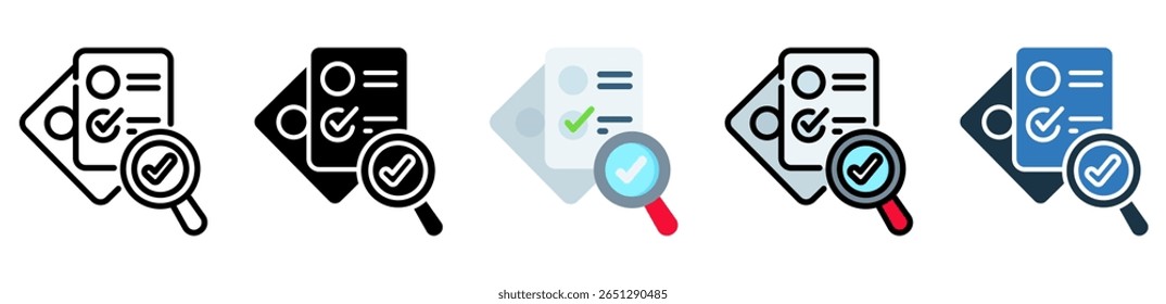 Research Icon Multiple Style Vector Illustration