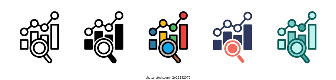 Icono de investigación Ilustración vectorial múltiple