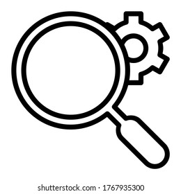 Research. icon with outline style and perfect pixels. Suitable for website design, logos, applications and UI.
