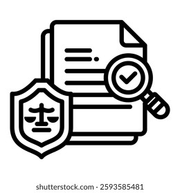 Research Icon in Outline Style. Simple Vector Design. Simple Vector Outline Icon