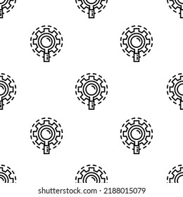 research icon pattern. Seamless research pattern on white background.