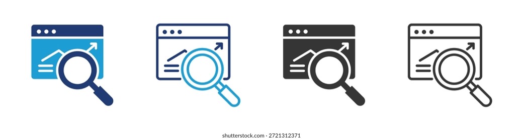 Conjunto de iconos de investigación colección multi-estilo.