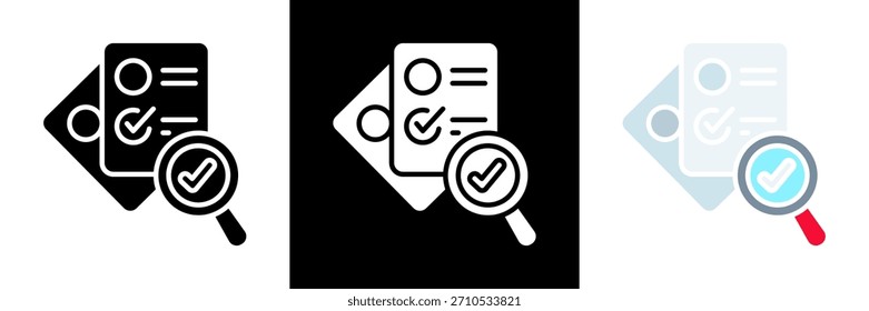 Conjunto de iconos de investigación Ilustración vectorial de glifos