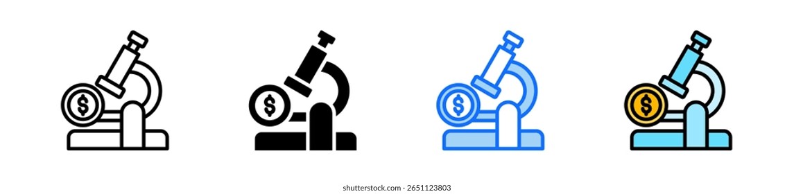 Conjunto de iconos de investigación Colección de estilos múltiples