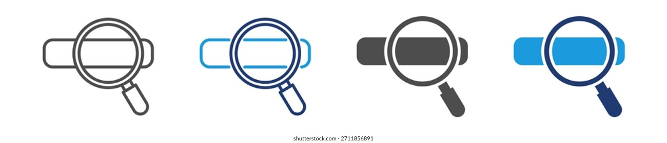 research icon set multiple style