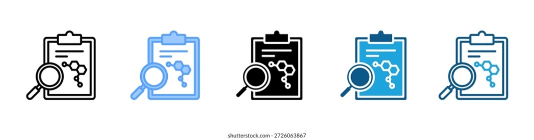 Conjunto de iconos de investigación colección de estilos múltiples