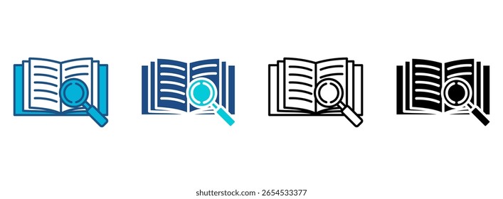 Ícone De Pesquisa Definido Com Vários Estilos. Ilustração de vetor