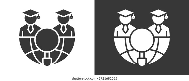 Conjunto De Íconos De Investigación Colección De Vector Aislado En Blanco Y Negro