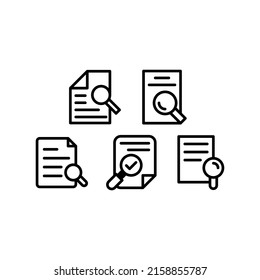 Research Icon Set Vector Symbol Design Illustration