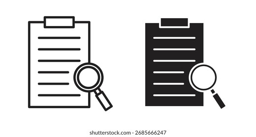 Research icon simple vector symbol