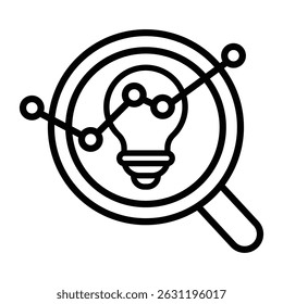 Research icon single collection line style
