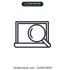 plantilla de símbolo de icono de investigación para el logotipo de colección de diseño gráfico y web ilustración vectorial