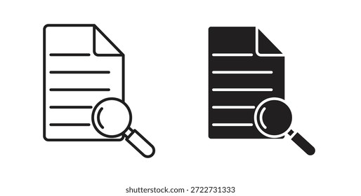 Research icon symbol. Vector EPS 10. line and glyph icon
