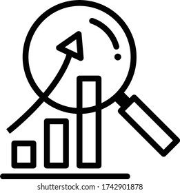 vector de icono de investigación, analizar vector de icono de negocio