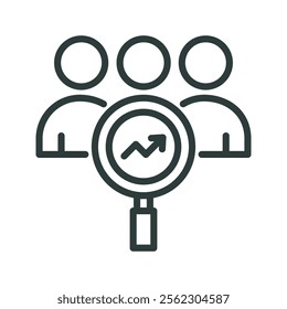 Research icon vector illustration. Simple line style