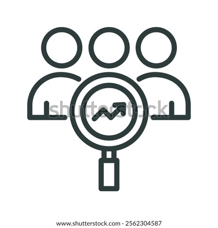 Research icon vector illustration. Simple line style