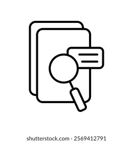 Research icon Vector logo outline