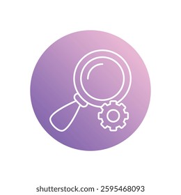 Research icon vector stock illustration