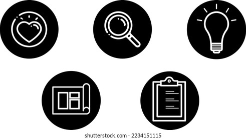Research icon vector. Icon symbol about design thinking.