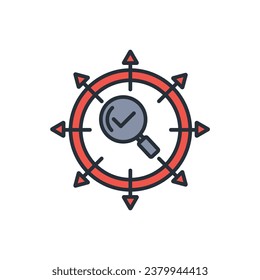 research icon. vector.Editable stroke.linear style sign for use web design,logo.Symbol illustration.