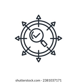 icono de investigación. vector.Curso editable.Signo de estilo lineal para uso de diseño web,logotipo.Ilustración de símbolo.