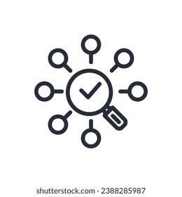 research icon. vector.Editable stroke.linear style sign for use web design,logo.Symbol illustration.