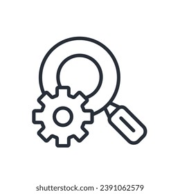 research icon. vector.Editable stroke.linear style sign for use web design,logo.Symbol illustration.