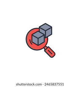 research icon. vector.Editable stroke.linear style sign for use web design,logo.Symbol illustration.
