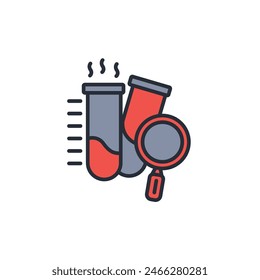 research icon. vector.Editable stroke.linear style sign for use web design,logo.Symbol illustration.
